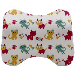 Pattern With Cute Cats Head Support Cushion