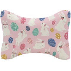 Cute Bunnies Easter Eggs Seamless Pattern Seat Head Rest Cushion