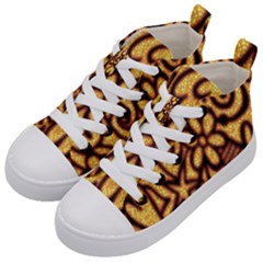 Background-pattern Kids  Mid-top Canvas Sneakers