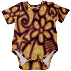 Background-pattern Baby Short Sleeve Onesie Bodysuit