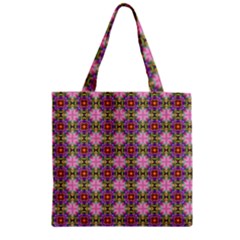 Seamless Psychedelic Pattern Zipper Grocery Tote Bag by Jancukart