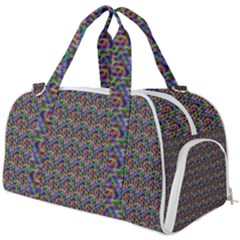 Seamless Prismatic Geometric Pattern With Background Burner Gym Duffel Bag by Jancukart