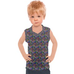 Seamless Prismatic Geometric Pattern With Background Kids  Sport Tank Top