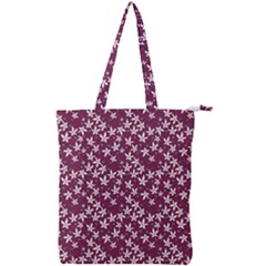 Small Flowers Pattern Double Zip Up Tote Bag