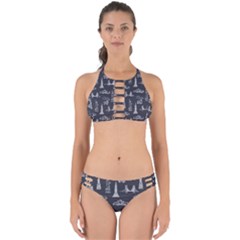 Nyc Pattern Perfectly Cut Out Bikini Set by Jancukart