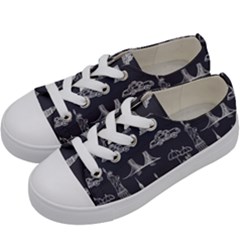 Nyc Pattern Kids  Low Top Canvas Sneakers by Jancukart