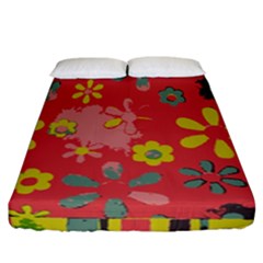 Aiflowers-pattern Fitted Sheet (california King Size) by Jancukart