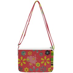 Aiflowers-pattern Double Gusset Crossbody Bag