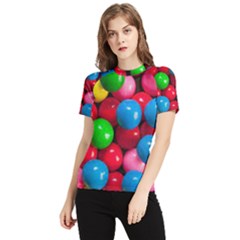 Bubble Gum Women s Short Sleeve Rash Guard by artworkshop