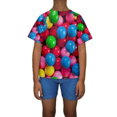 Bubble Gum Kids  Short Sleeve Swimwear by artworkshop