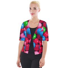 Bubble Gum Cropped Button Cardigan by artworkshop