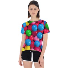 Bubble Gum Open Back Sport Tee by artworkshop