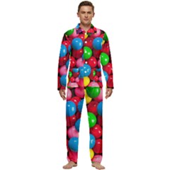 Bubble Gum Men s Long Sleeve Velvet Pocket Pajamas Set by artworkshop