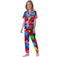 Bubble Gum Kids  Satin Short Sleeve Pajamas Set by artworkshop