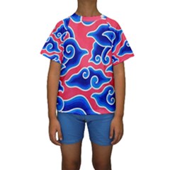 Batik Megamendung Kids  Short Sleeve Swimwear