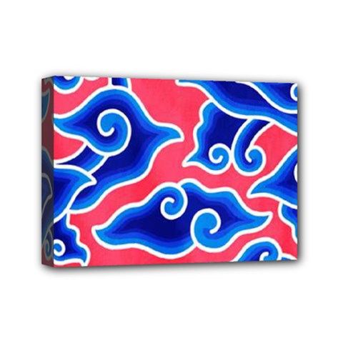 Batik Megamendung Mini Canvas 7  X 5  (stretched) by artworkshop