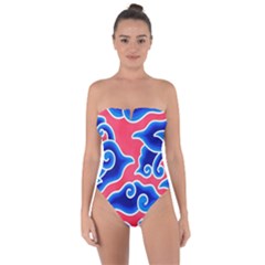 Batik Megamendung Tie Back One Piece Swimsuit