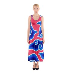 Batik Megamendung Sleeveless Maxi Dress