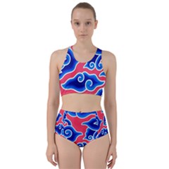 Batik Megamendung Racer Back Bikini Set