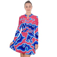 Batik Megamendung Long Sleeve Panel Dress