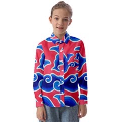 Batik Megamendung Kids  Long Sleeve Shirt