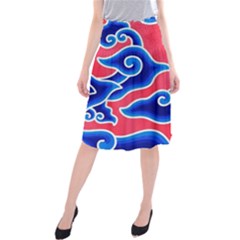 Batik Megamendung Midi Beach Skirt