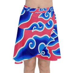 Batik Megamendung Chiffon Wrap Front Skirt