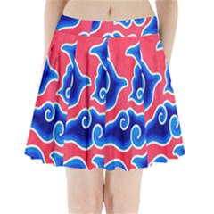 Batik Megamendung Pleated Mini Skirt