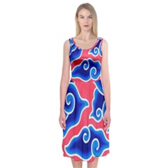 Batik Megamendung Midi Sleeveless Dress