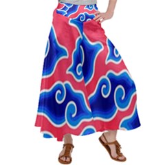 Batik Megamendung Satin Palazzo Pants by artworkshop