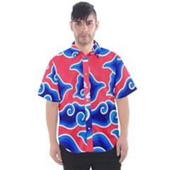 Batik Megamendung Men s Short Sleeve Shirt