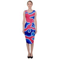 Batik Megamendung Sleeveless Pencil Dress