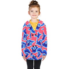 Batik Megamendung Kids  Double Breasted Button Coat