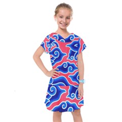 Batik Megamendung Kids  Drop Waist Dress