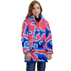 Batik Megamendung Kid s Hooded Longline Puffer Jacket