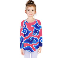 Batik Megamendung Kids  Long Sleeve Tee