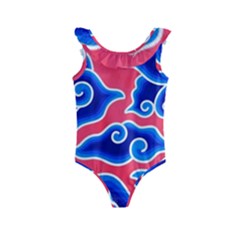 Batik Megamendung Kids  Frill Swimsuit