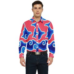 Batik Megamendung Men s Long Sleeve  Shirt