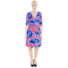 Batik Megamendung Wrap Up Cocktail Dress