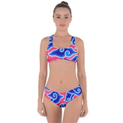 Batik Megamendung Criss Cross Bikini Set