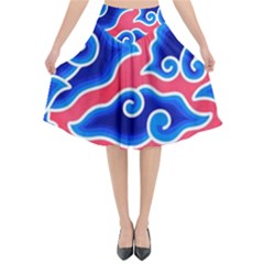 Batik Megamendung Flared Midi Skirt