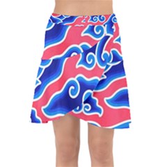 Batik Megamendung Wrap Front Skirt