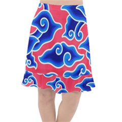 Batik Megamendung Fishtail Chiffon Skirt