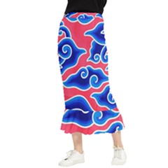 Batik Megamendung Maxi Fishtail Chiffon Skirt