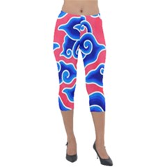 Batik Megamendung Lightweight Velour Capri Leggings 