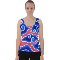 Batik Megamendung Velvet Tank Top by artworkshop