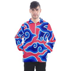 Batik Megamendung Men s Half Zip Pullover by artworkshop