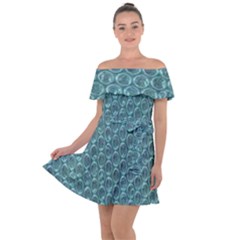 Bubble Wrap Off Shoulder Velour Dress by artworkshop