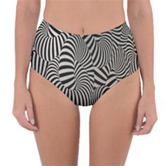 Pattern Reversible High-waist Bikini Bottoms by artworkshop