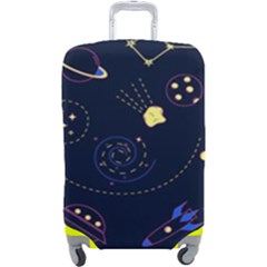 Cartoon-space-seamless-pattern-vectors Luggage Cover (large) by Jancukart